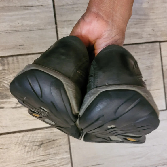 KEEN Toyah Women's 6.5 black gray waterproof leather lace-up outdoors shoes - Picture 10 of 13